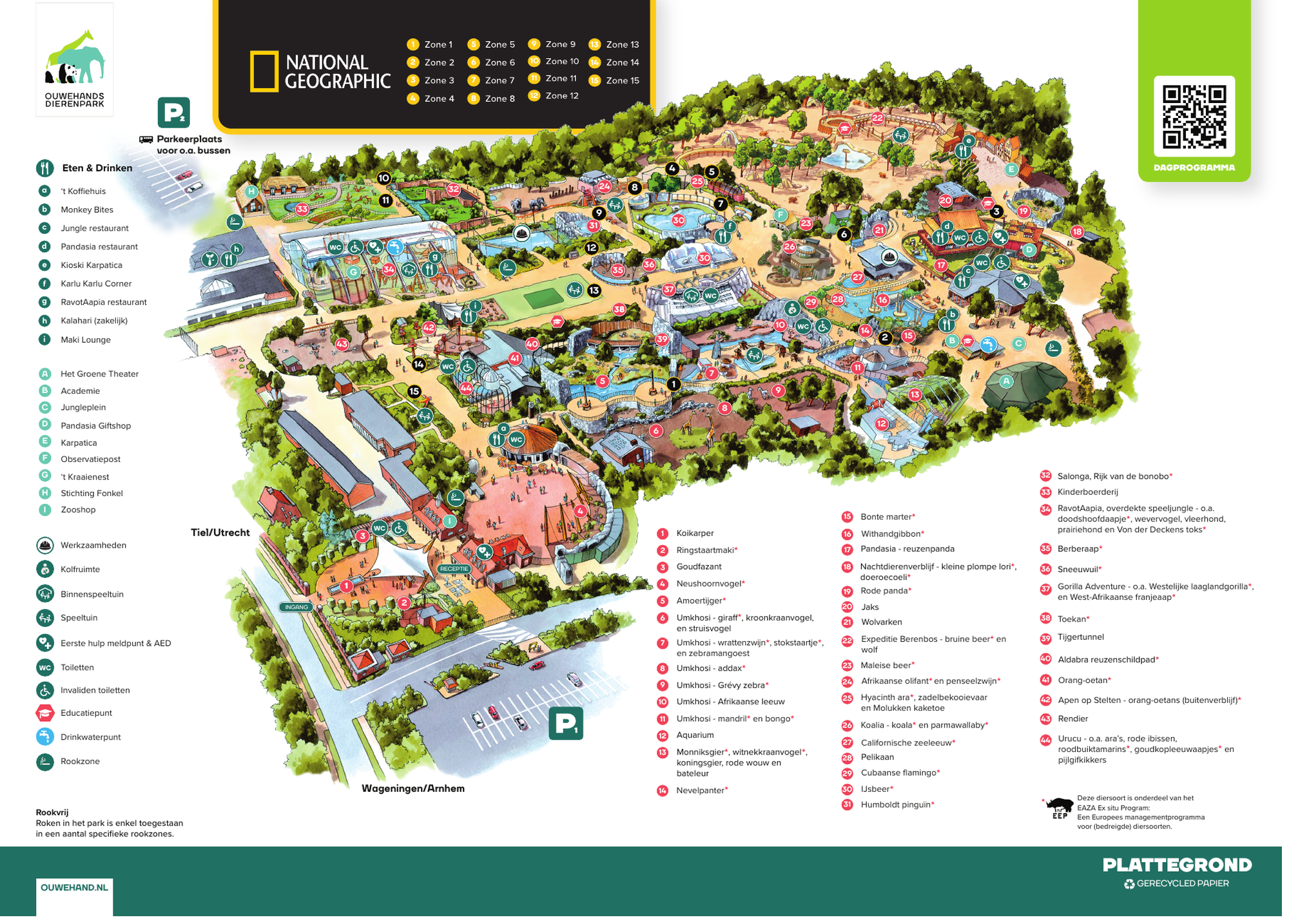 Plattegrond Ouwehands Dierenpark